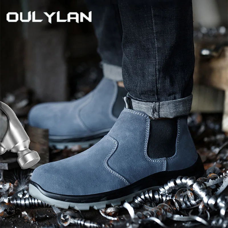 

Oulylan Welding Insulation Safety Shoes Male Anti Puncture Work Boots Steel Toe Anti-smash Protection Footwear For Men 38-46