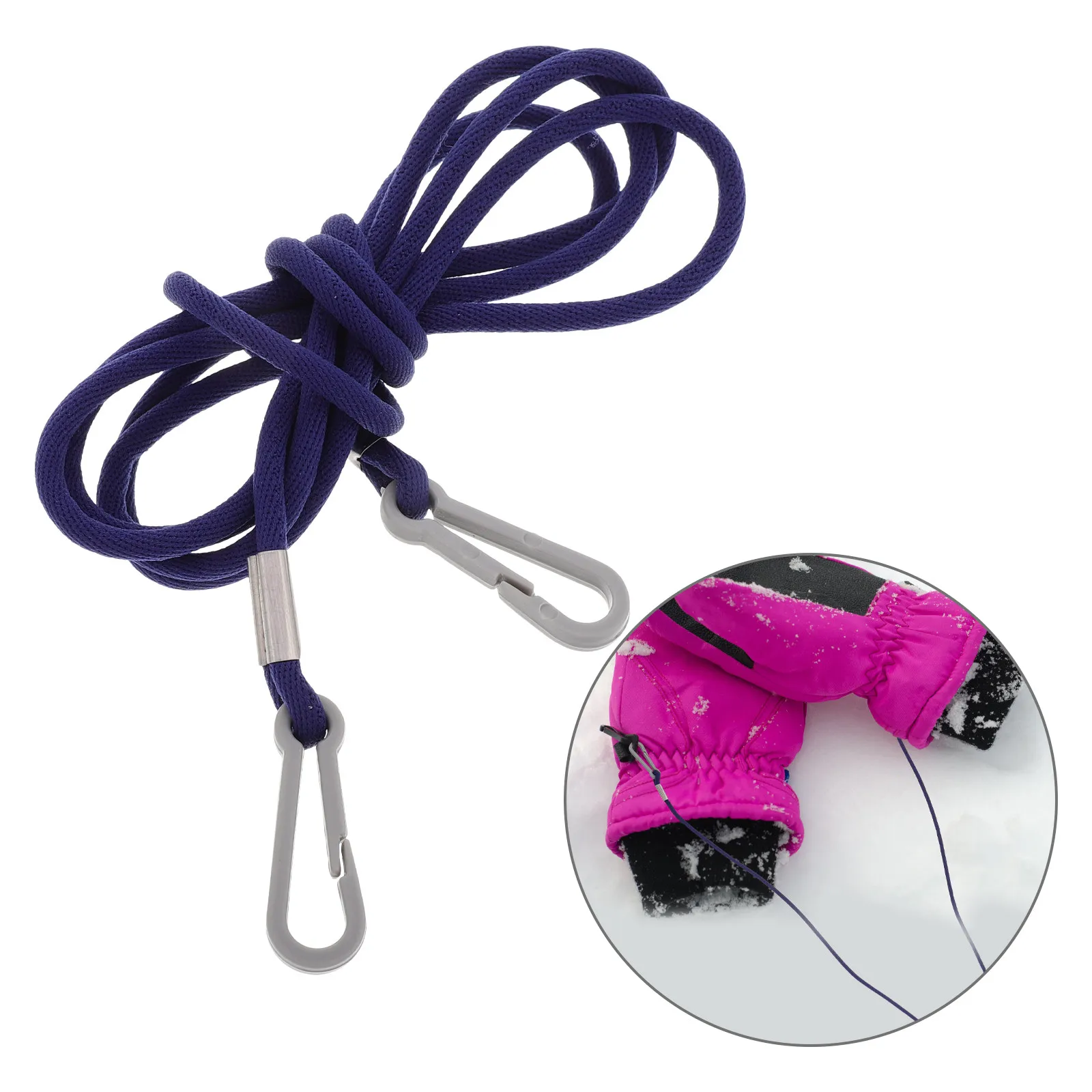 4Pcs Kids Winter Glove Lanyard Anti-Lost Neck Strap Thick Long Ski Mittens Rope Holder Lanyard String Neck Lanyards