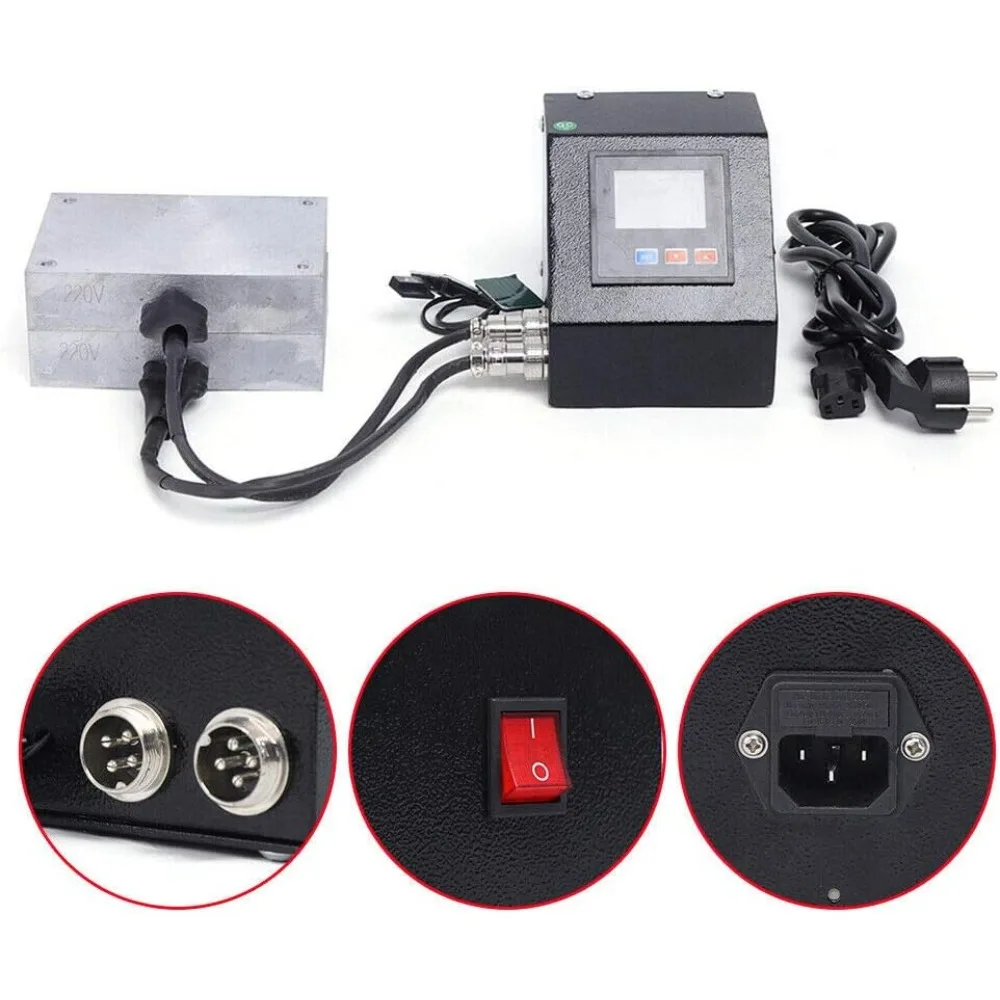 Kit piastra riscaldante per pressa per colofonia 1200W 220 V Estrattore di colofonia Regolatore di temperatura LCD Intervallo di temperatura: 0-255 ℃