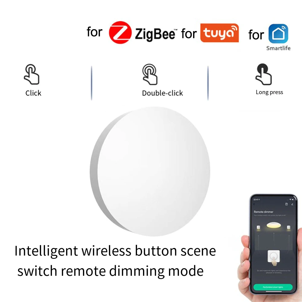 Scene Switch for Tuya Compatible Products with For ZigBee 3.0 Wireless Control and Direct App Based Configuration Options