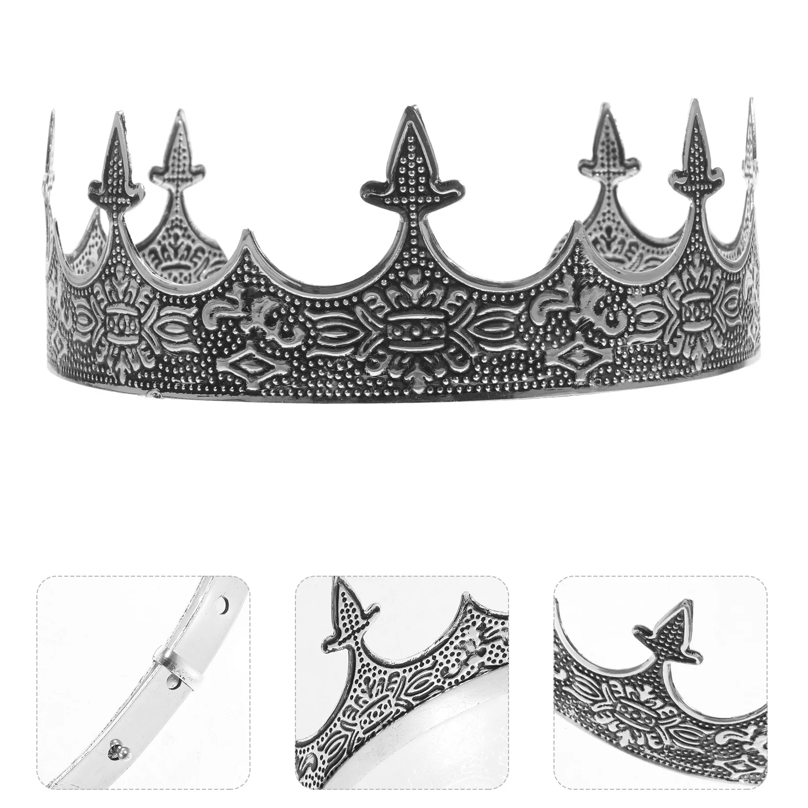 

Mens Metal Crown Vintage Performance Headdress Prop Decorative Party Costume Crown for Men Cosplay Hair Accessory