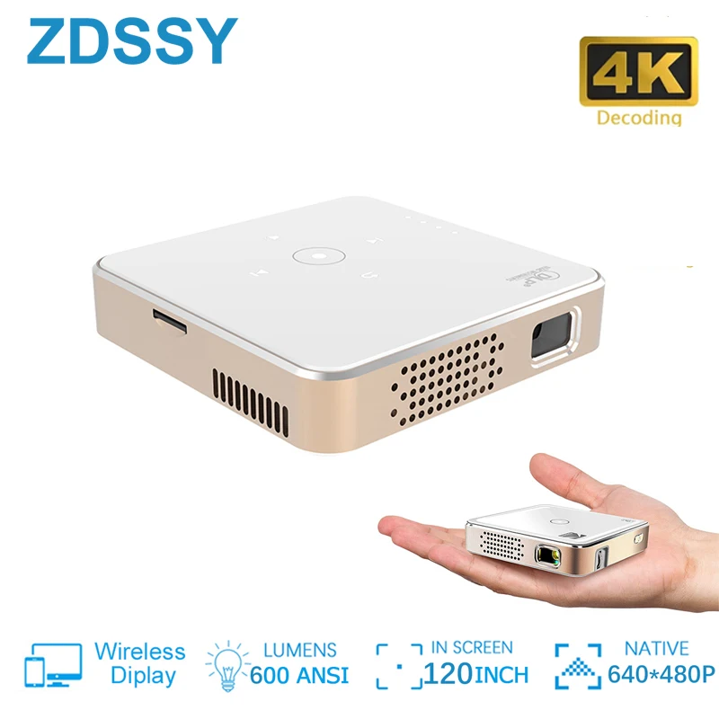 ZDSSY P30 Mini Projector DLP Portable Home Theater 1080P 4K Supported Wifi Screenless TV for Mobile Phone Smartphone