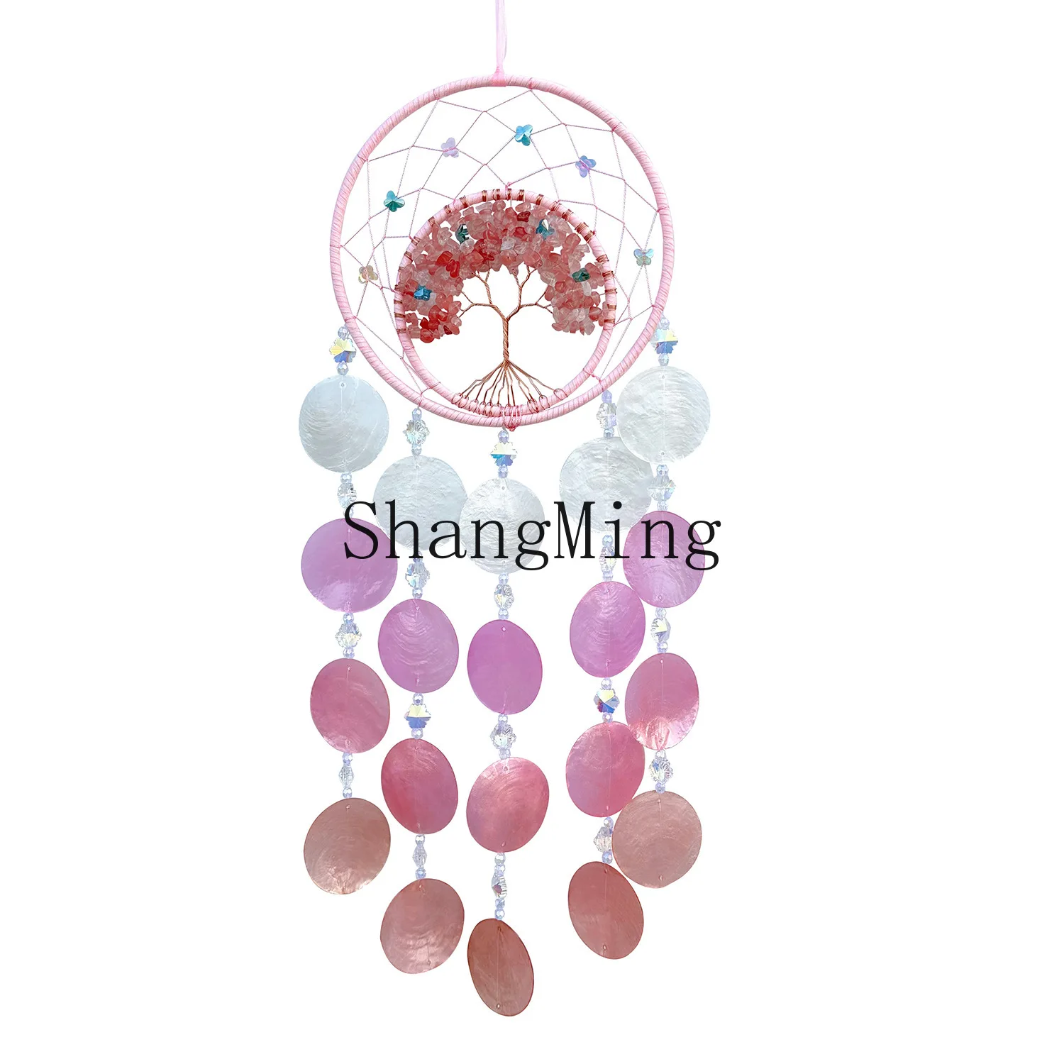 

PYH scenic spot hot-selling spring new models, natural shell dream catcher crystal wind chimes room decoration pendant