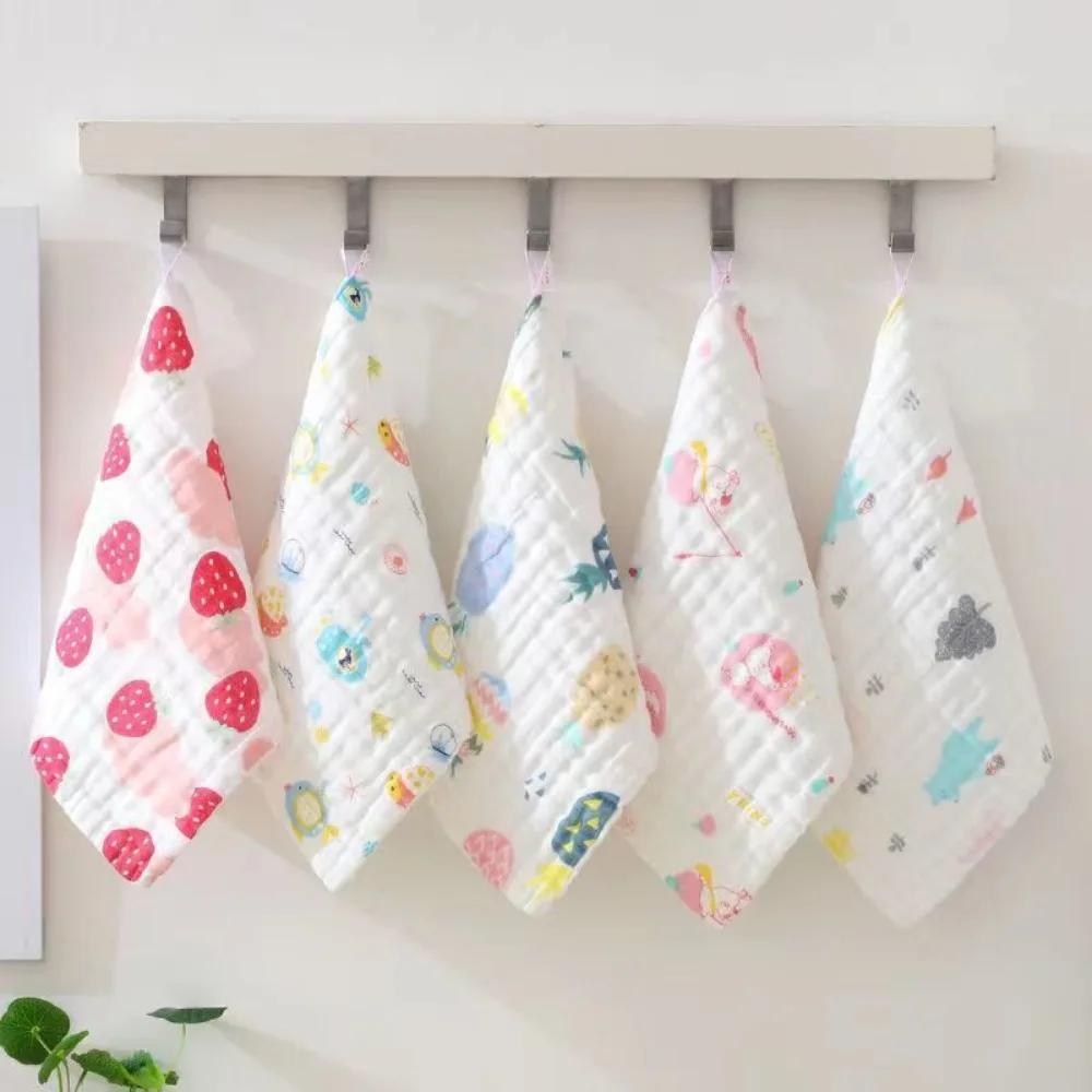 50X25Baby towel cotton six-layer A gauze towel newborn children's towel children's face towel saliva towel  baby care hand towel