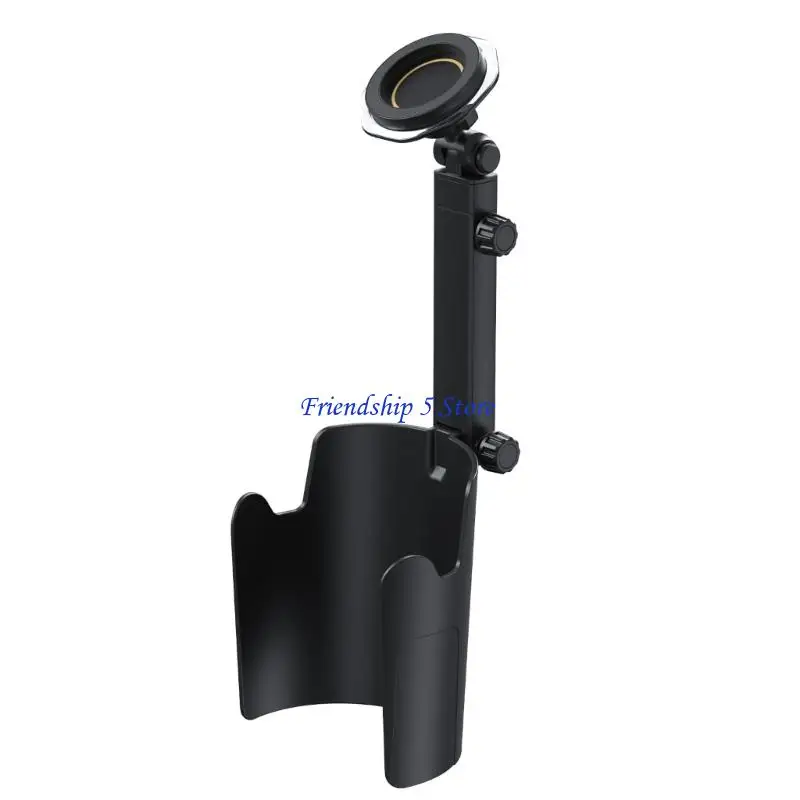 

T8WC Car Cup Holder Phone Mount With 360 Rotation ABS Universal Fit Space Saving Design For 4-6.7 Inch Smartphones