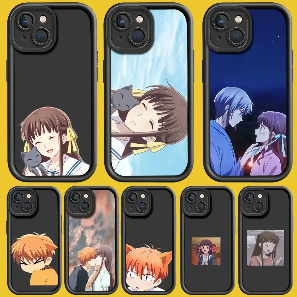 Ударопрочный чехол для iPhone 15 11 12 13 14 Pro Max с аниме F-Fruit-B-Basket