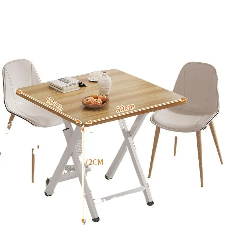 

Foldable household small apartment simple round table rental house small outdoor portable stall eating table