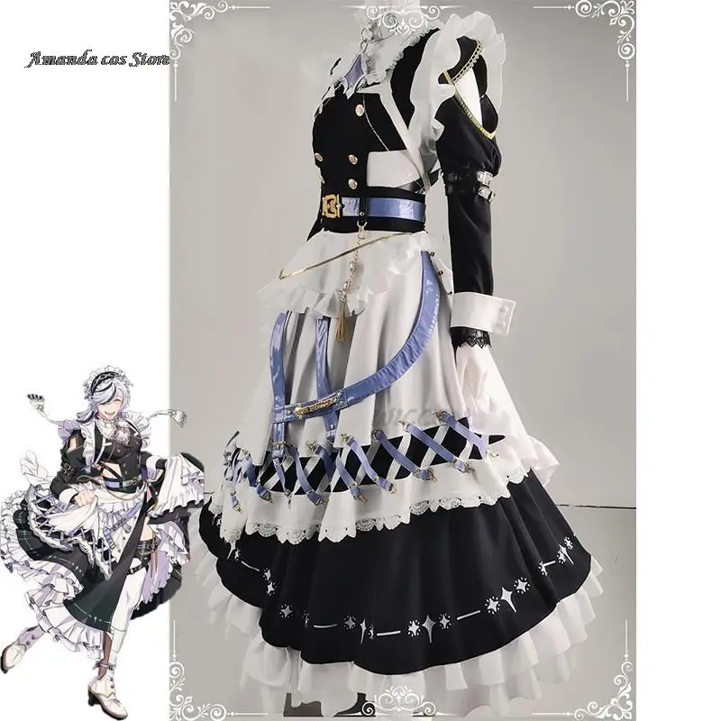 Disfraces de Cosplay de juego Nu: Blade para mujer, traje de mucama lindo, uniformes de Carnaval de Halloween, ropa de Anime hecha a medida