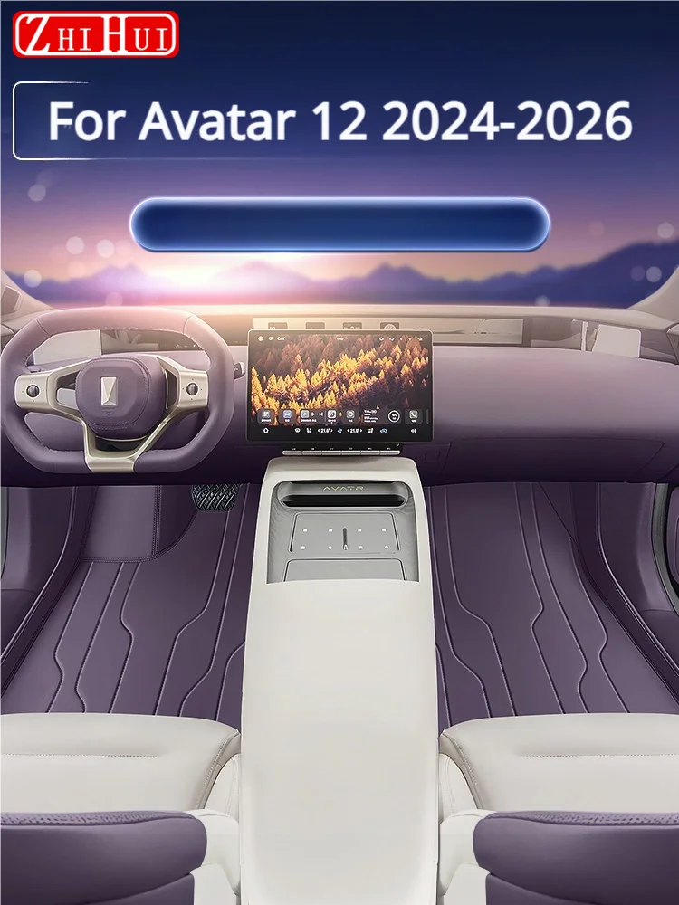 For Avatar 12 2024-2026 Car Styling Full Coverage Floor Mats Carpet Interior Premium Antislip Waterproof Durable Pro Accessories