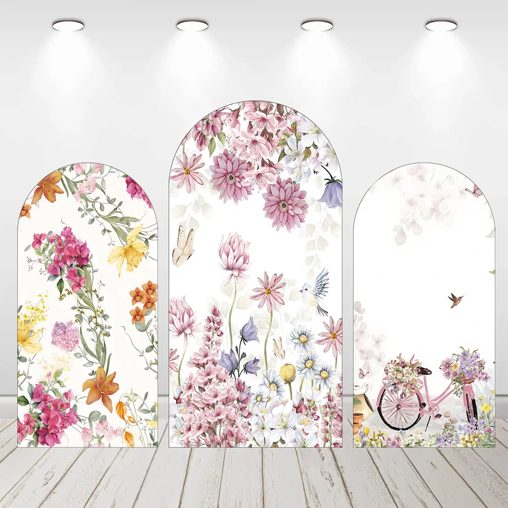 

Мехофонд на заказ, двусторонние розовые цветы, бабочка для маленьких девочек, вечеринка по случаю дня рождения, чехол для детского душа, арка Chiara, фон для декора, фон