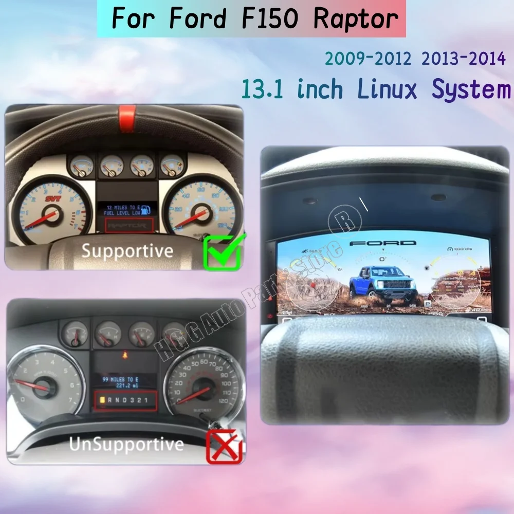 

Для Ford F150 Raptor 2009-2014 автомобильный ЖК-дисплей цифровой кластер панель приборной панели цифровой прибор спидометр виртуальная панель кабины