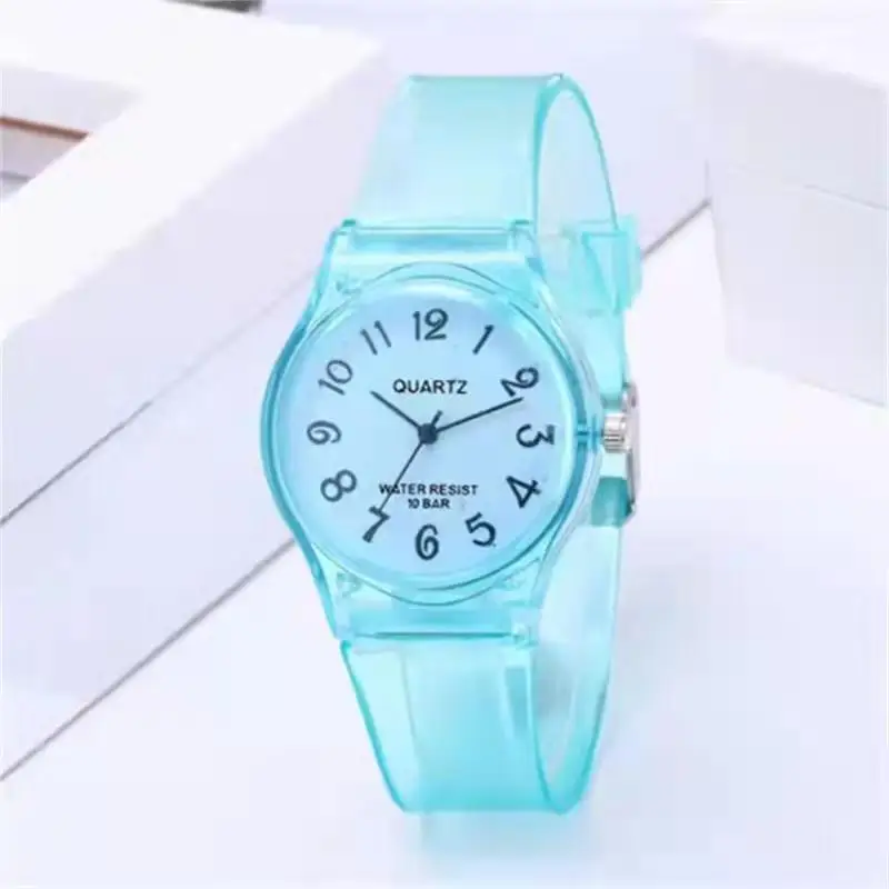 WOKAI fashionable casual women environmentally friendly silica gel quartz watch student girl simple wind jelly clock retro