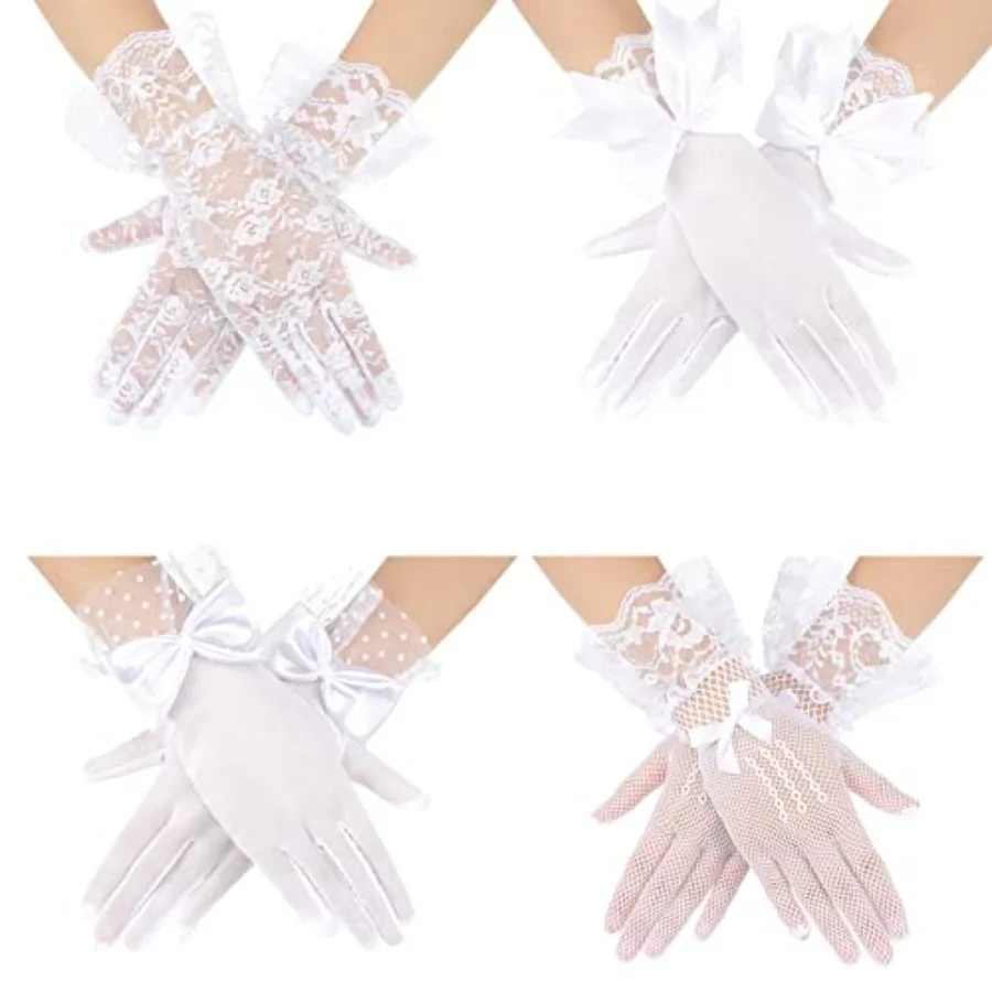 Vintage Lace Gloves for Women Tea Party Events