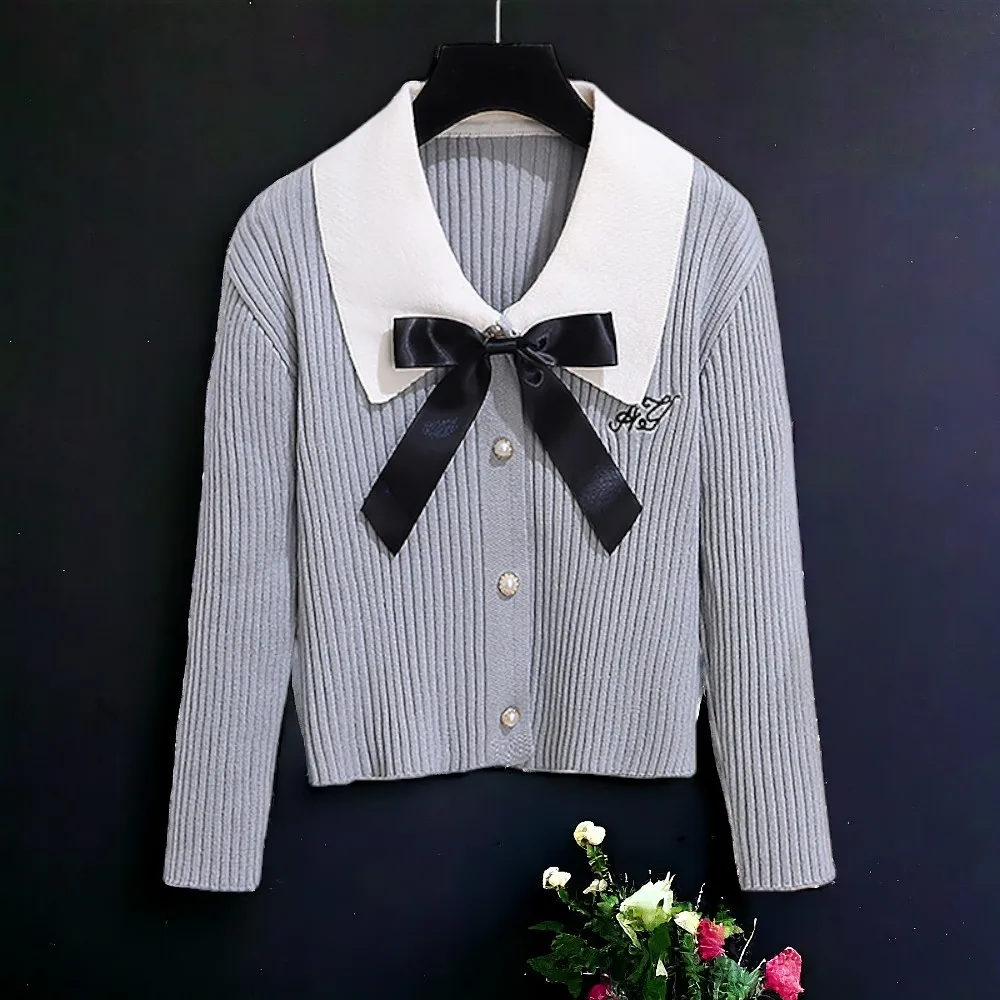 School Uniform Girls Outfits Suit Knitted Cardigan & Skirt 2PCS Teens Kids Set Back to School Baby Costumes 5 7 8 9 12 13 Years