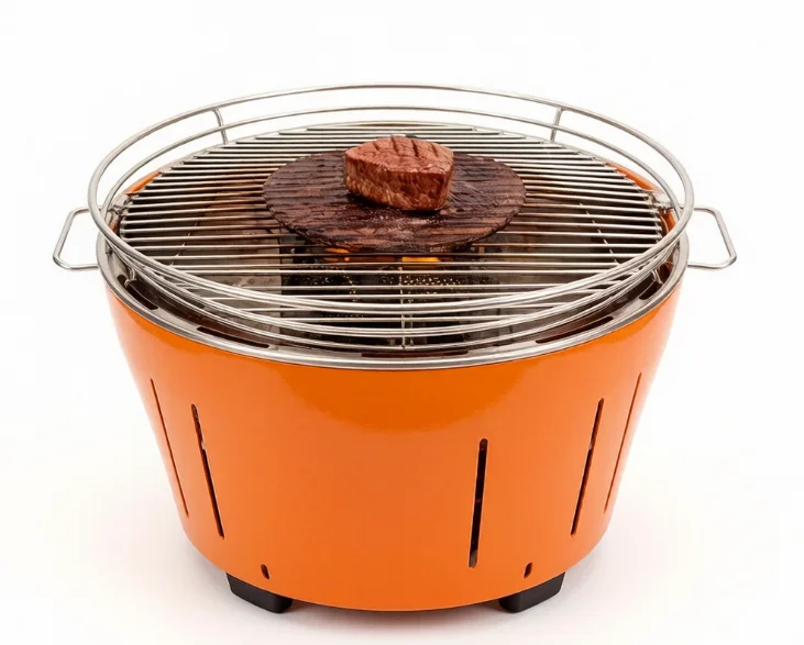 

Household Lotus Grill with Internal FanSmokeless Anti-scalding Grill, Portable Barbecue Carbon Grill