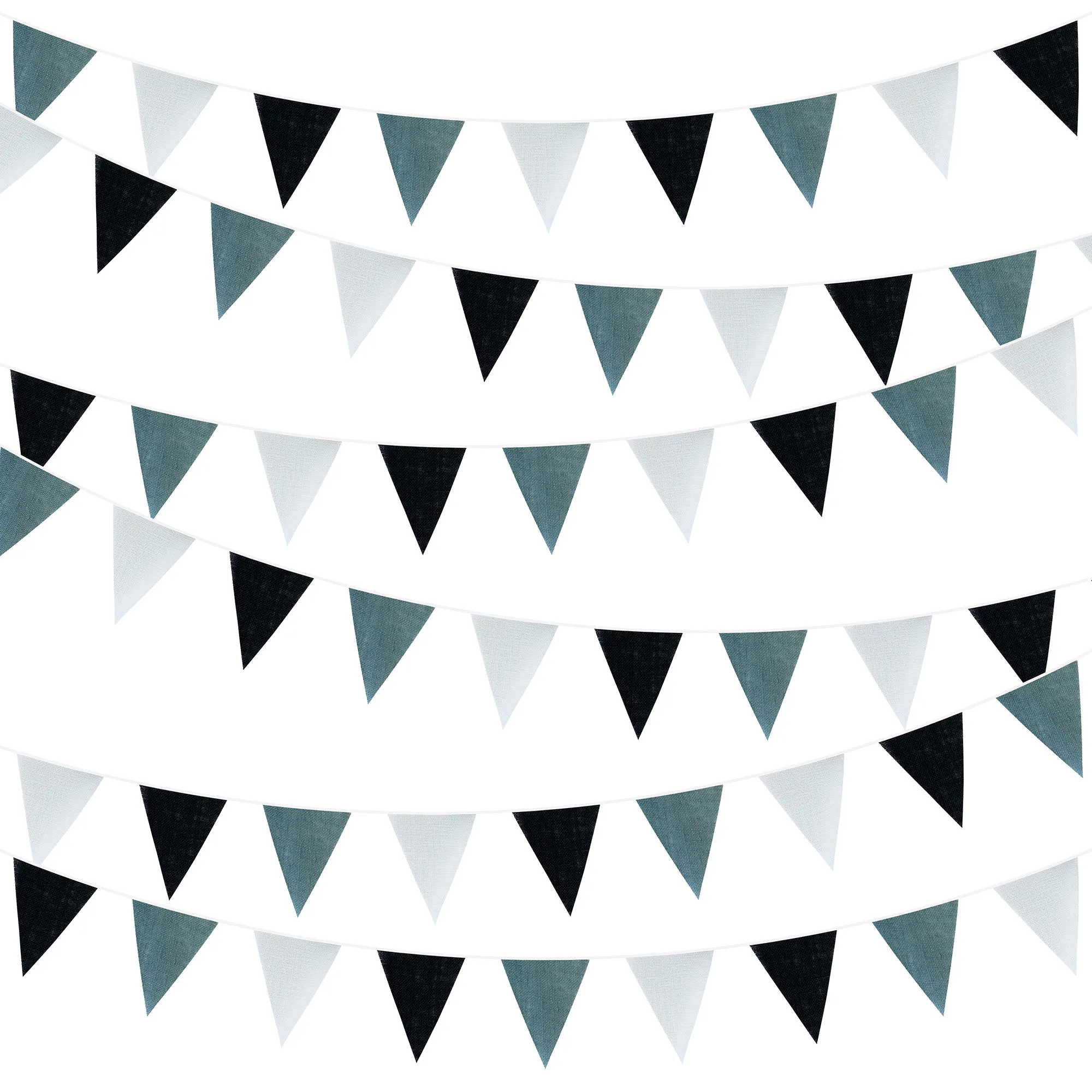 5M 16,4Ft 18 Wimpelketten aus Jute für Hochzeits- und Partydekoration, Vintage-Foto-Requisiten, Banner, Heim-, Babyparty- und Karnevalsgirlande – Detail 9