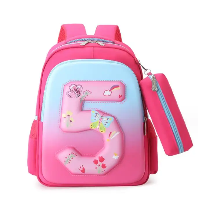 Children School Bags New 3D Digital Colorful Contrasting Kid Backpack Boys Girls Knapsack Kids Satchel Schoolbag Mochila Escolar