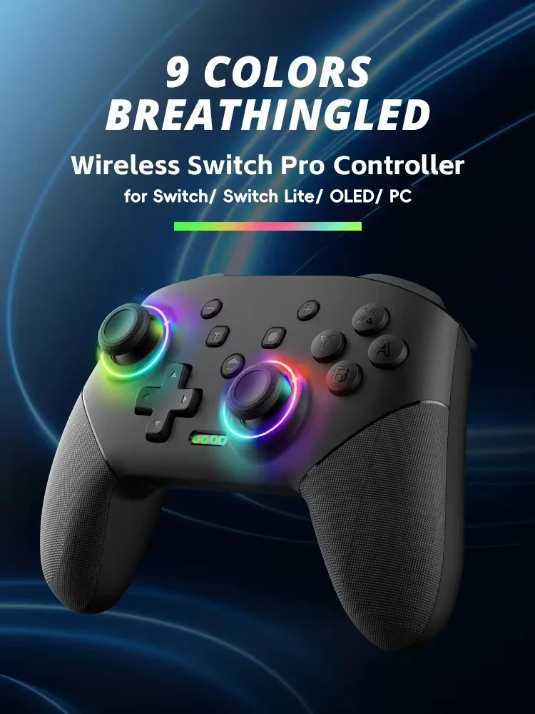 Controlador DATA FROG Wireless Switch Pro para Switch/Switch, Joystick programable OLED para PC, Gamepad para controlador Switch Lite