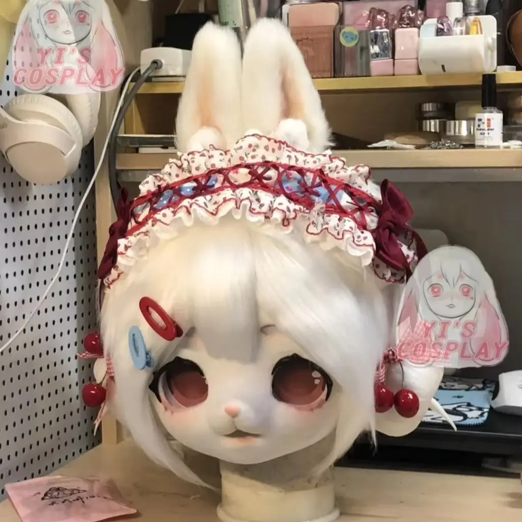 

Yis cosplay Custom Furry head Kigurumi Head Cosplay Kemono Fursuit Handmade Headsets Beast Customized Fursuit Kemono Head