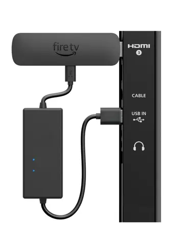 Power Cable Adapter for AMZ Fire TV Stick, Powers Fire TV Stick Directly from TV USB Port (Eliminates the Need for AC Adapter)