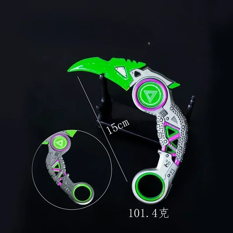 15 cm/5.91in APEX héritage Raptor griffes modèle jeu périphérie entièrement en métal émoussé Karambit couteaux décoration de bureau artisanat jouets cadeau