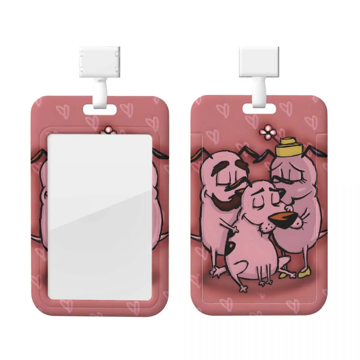 

Custom C-Courage The Cowardly Dog Lanyard ID Protector Badge Card Student Campus Lanyard Cards Holder Credentials Accessories