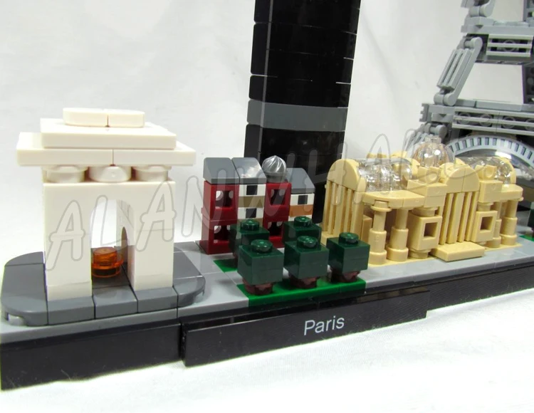 Architecture Skyline Paires Tour Eiffel, Grand Palais Périphérique de Triomphe 649, Construction Nuit Jouets, Compatible avec Modèle, 20044 Pcs