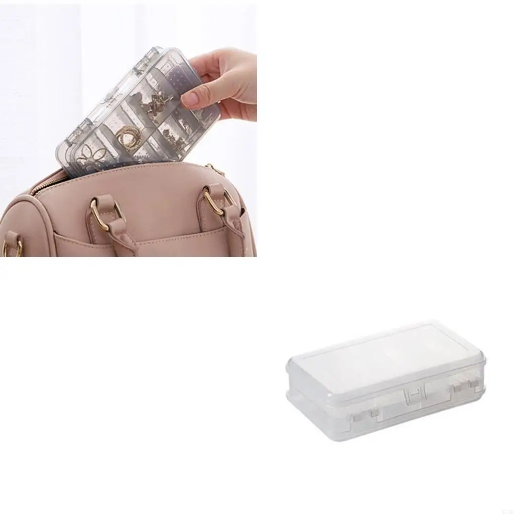 

Элегантный пластиковый держатель для хранения ювелирных изделий, 2-уровневые органайзеры для колец и поделок