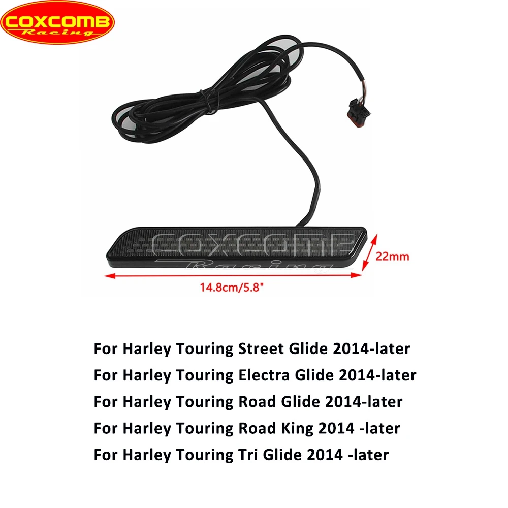 ل هارلي بجولة FLHR FLHX FLHXS FLHTK FLHTKL FLHTCU FLHTCUL الجبهة شوكة الوامض دراجة نارية LED بدوره إشارات مصباح يوم تشغيل الضوء