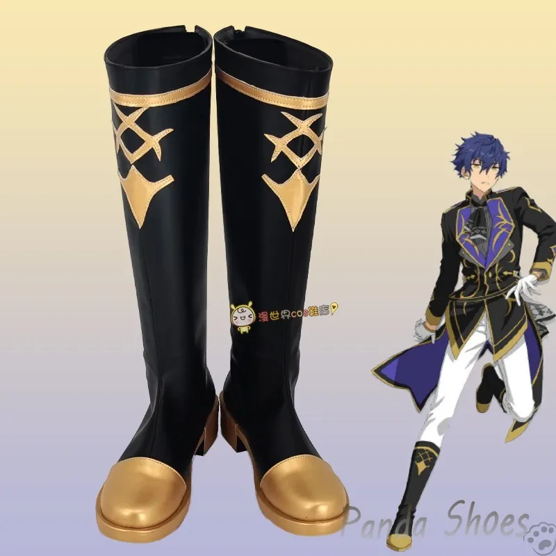 Ensemble Estrelas Sazanami Jun Sapatos Cosplay, Comic Anime Game Eden Cos Botas Longas, Cosplay Costume Prop Sapatos, Festa de Halloween