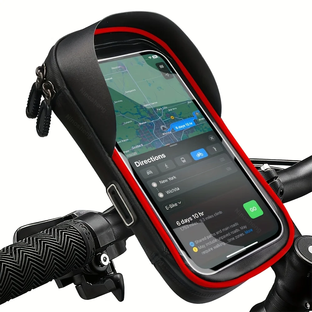 Handyhalter Fahrrad Frontständer Handytasche Wasserdicht Fahrrad, Motorrad 360° ° Drehbar