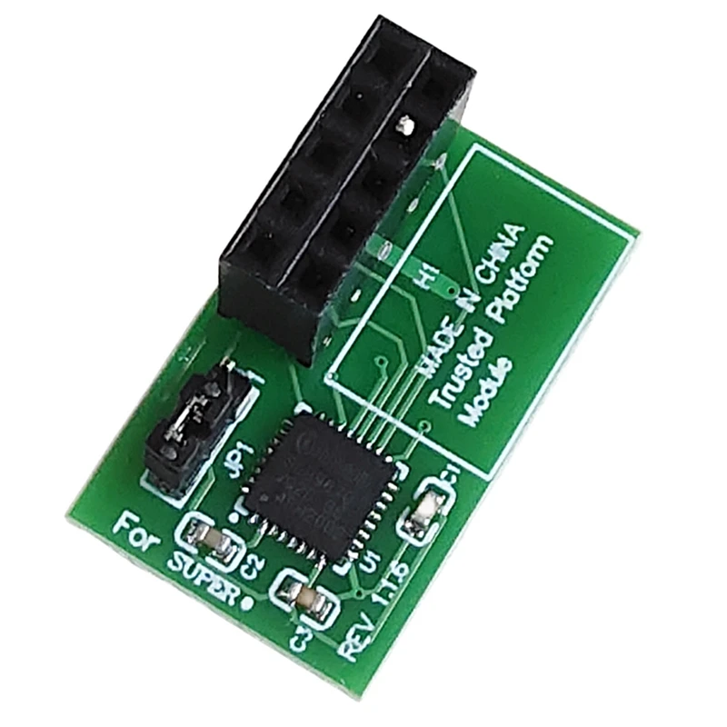 Imagem -03 - Módulo Verde Plataforma Confiável para Supermicro 10 Pin Spi Tpm 2.0 Aom-tpm-9670h pc