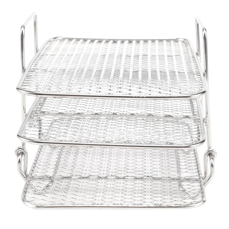 B51CNEW! Air Fryer Rack For Ninja Dual Air Fryer 304 Stainless Steel Multi-Layer Dehydrator Rack Toast Rack Air Fryer Accessorie