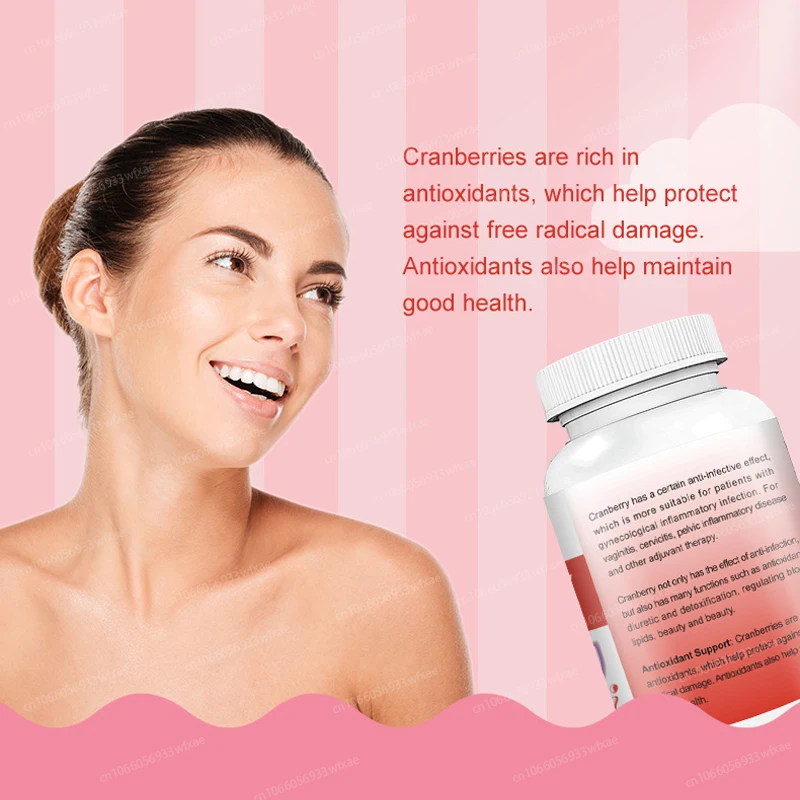 

Cranberry Capsules Support Cardiovascular Health, Enhances Immunity&Urinary Tract Health and Anti-Aging, Skin Protectant