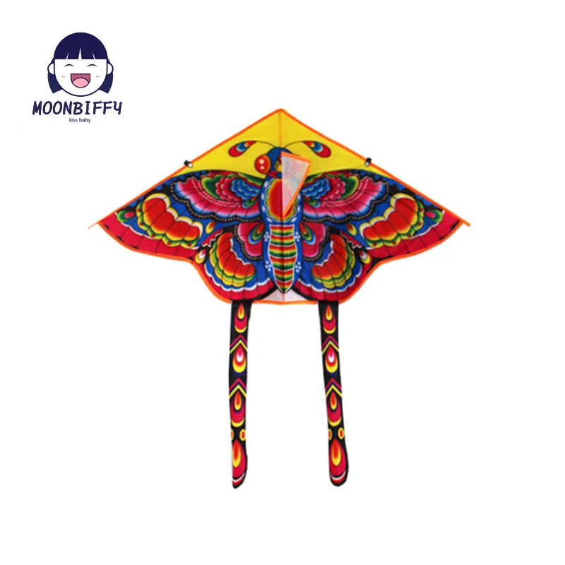 Cometa de mariposa tradicional para niños, cometas de colores medianos, plegable, juguetes de recreación al aire libre, juguete aleatorio, 90cm