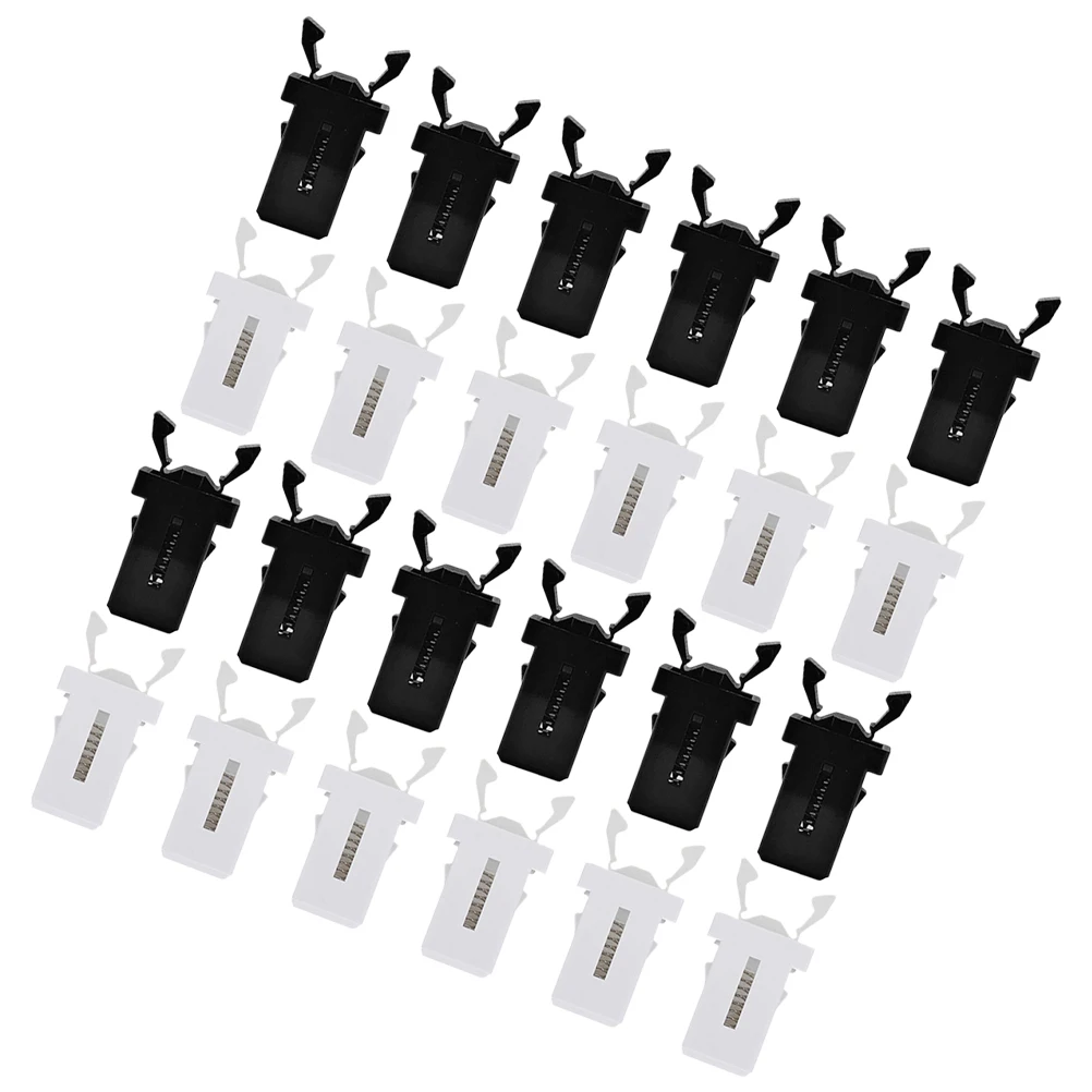 

24pcs Trash Can Accessories Universal Press Lock Clips Black White Fasteners Cabinet Latches Waste Bin Parts Plastic Kitchen