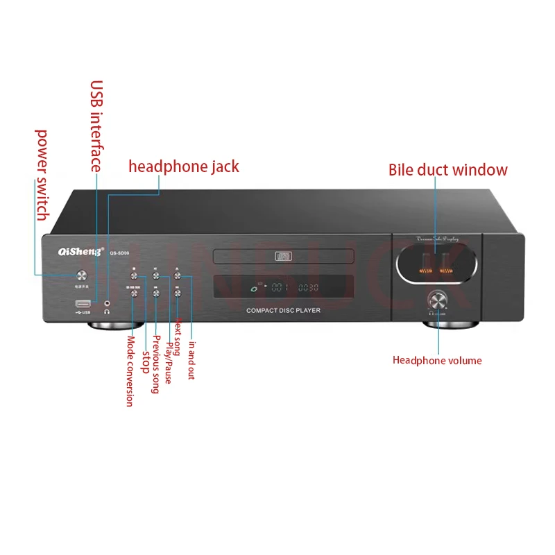 sunbuck SD09 Dual Bile Duct Pure CD  Lossless Player Home HIFI DTS Output Bluetooth 5.2 HDCD Lossless Music Player Audio
