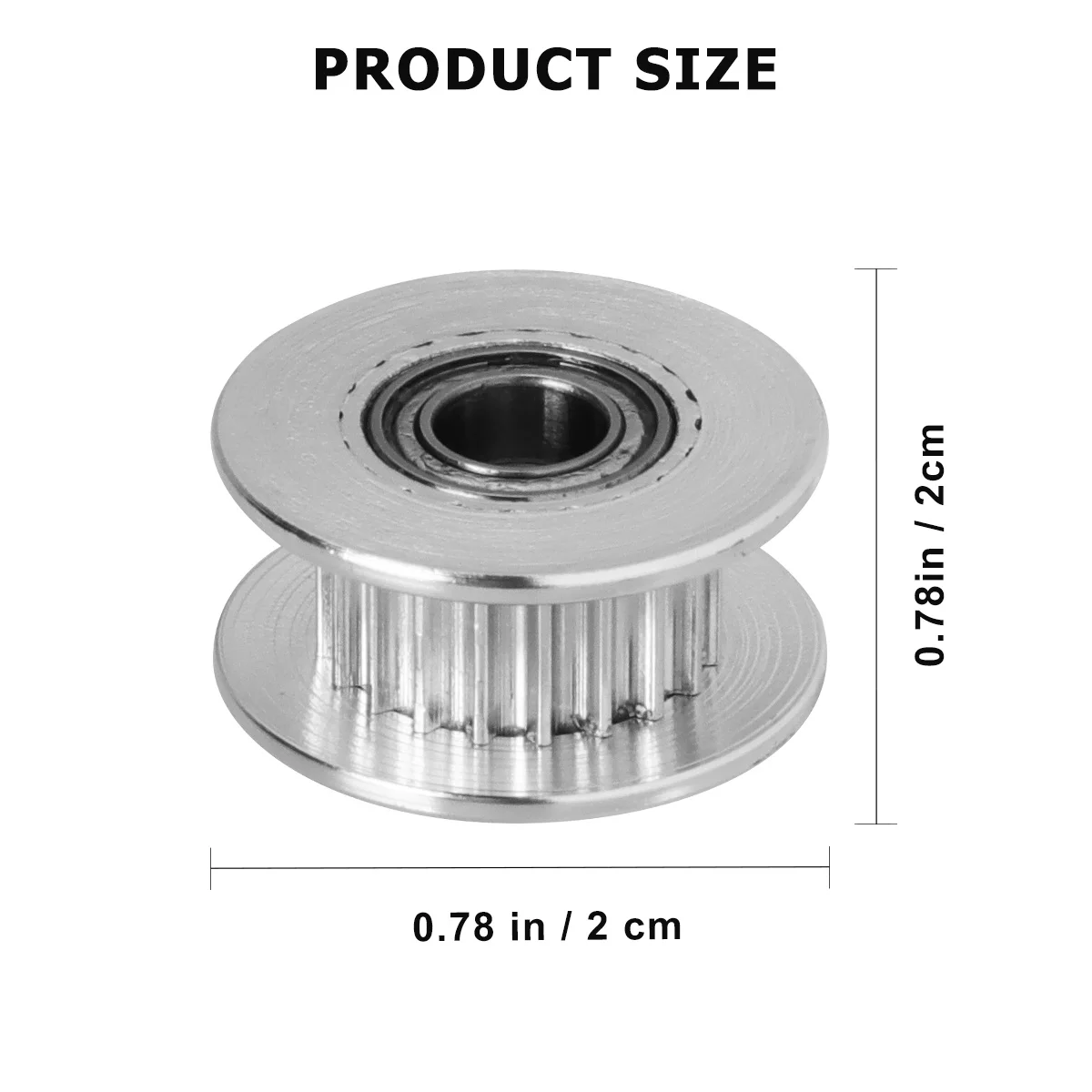5Pcs 2Gt Synchronous Wheel for 3D Printer 20 Teeth 5Mm Bore Aluminum Idler Pulley with Dual Bearings Long Life Performance