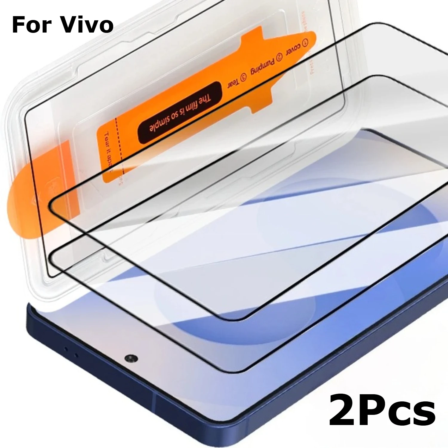 

2Pcs One Click Easy Install Tempered Glass Protective Films For Vivo V70 FE/V70 Elite/IQOO 15R/IQOO15 Ultra Screen Protectors
