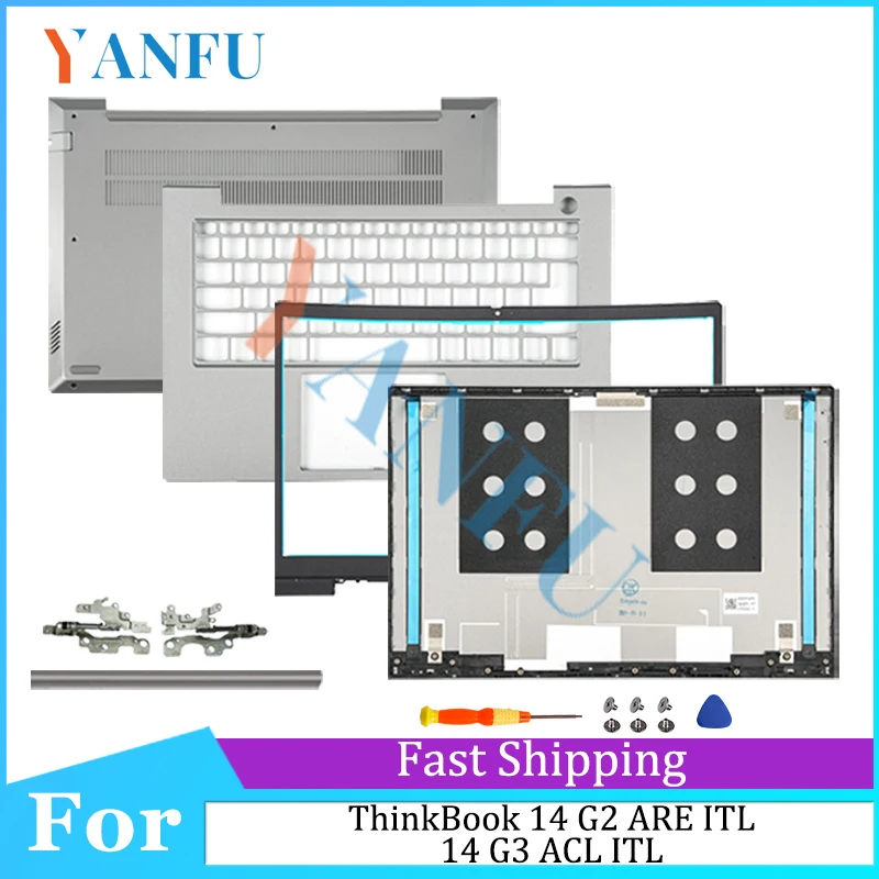 

New Replace Laptop Cases For ThinkBook 14 G2 ARE/ITL 14 G3 ACL 14 G4 IAP LCD Back Cover/Bezel/Hingecover/Palmrest/Bottom Case