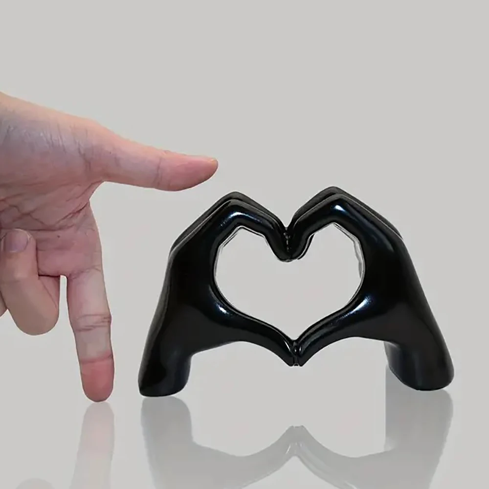Harz Liebe Geste Skulptur Desktop Dekoration Skulptur Puppe Nordic Licht Luxus Handwerk Büro Dekoration – Detail 7
