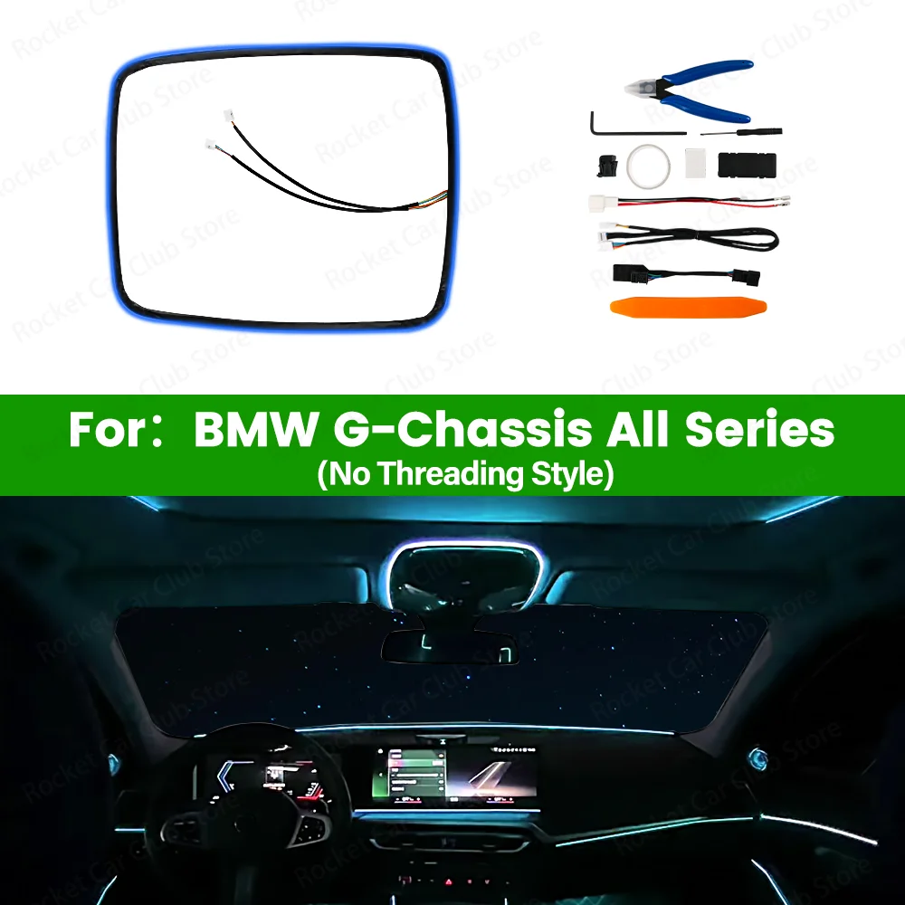 For BMW 2 3 4 5 6GT 7 8 Series G20 G01 G02 G05 G06 G07 Car Ceiling Reading light LED 11 Colors Interior Lighting Ambient Light