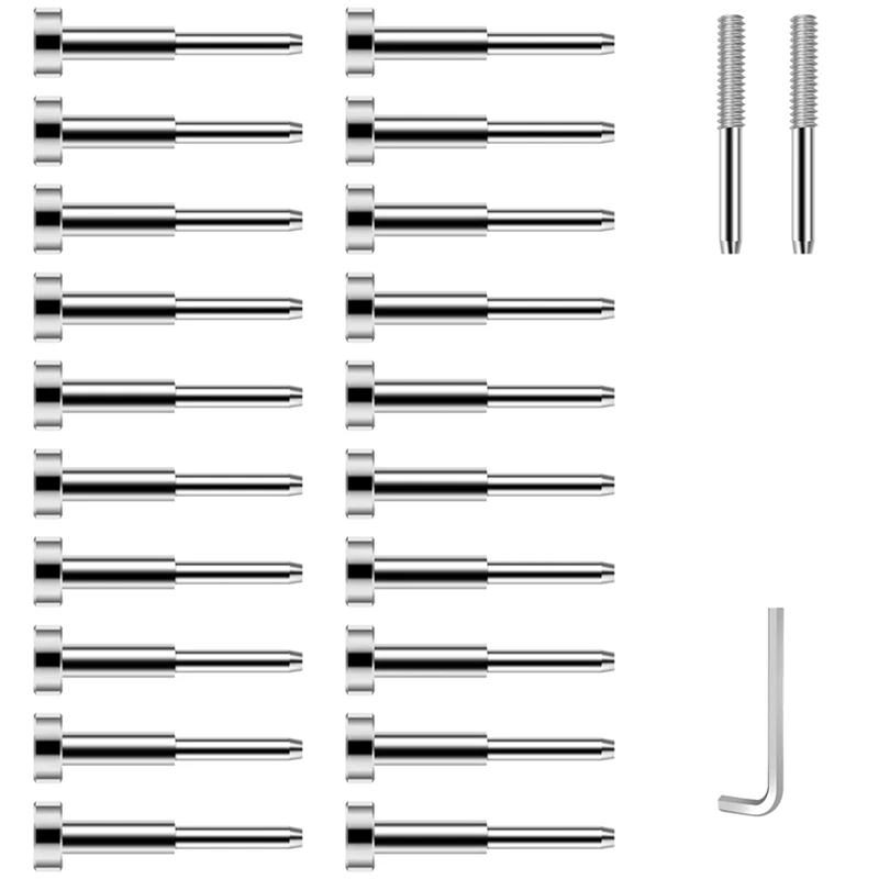 

A96I-20Pack Invisible Cable Railing Kit For 1/8In Wire Rope, SST316 Invisible Swage Tensioner Completely Cable Railing