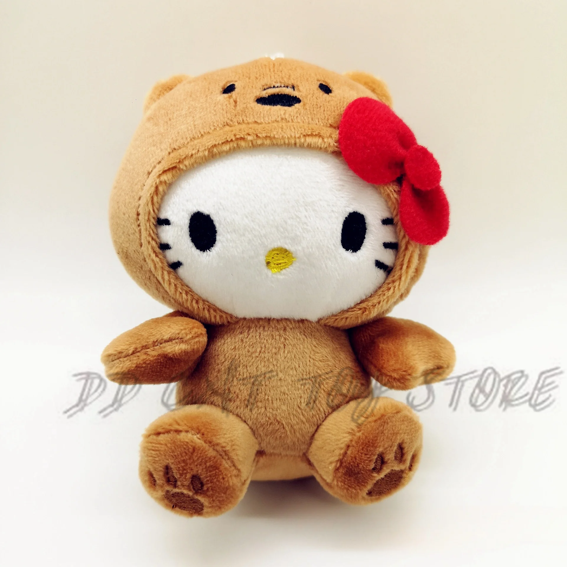 Sanurgente-Jouet en peluche Anime Hello Kitty, Kt Cos, Ours brun, Ours blanc, KrasnoCute Soft Stuffed Butter Pendant, Key EquiGifts for Kids, 10cm