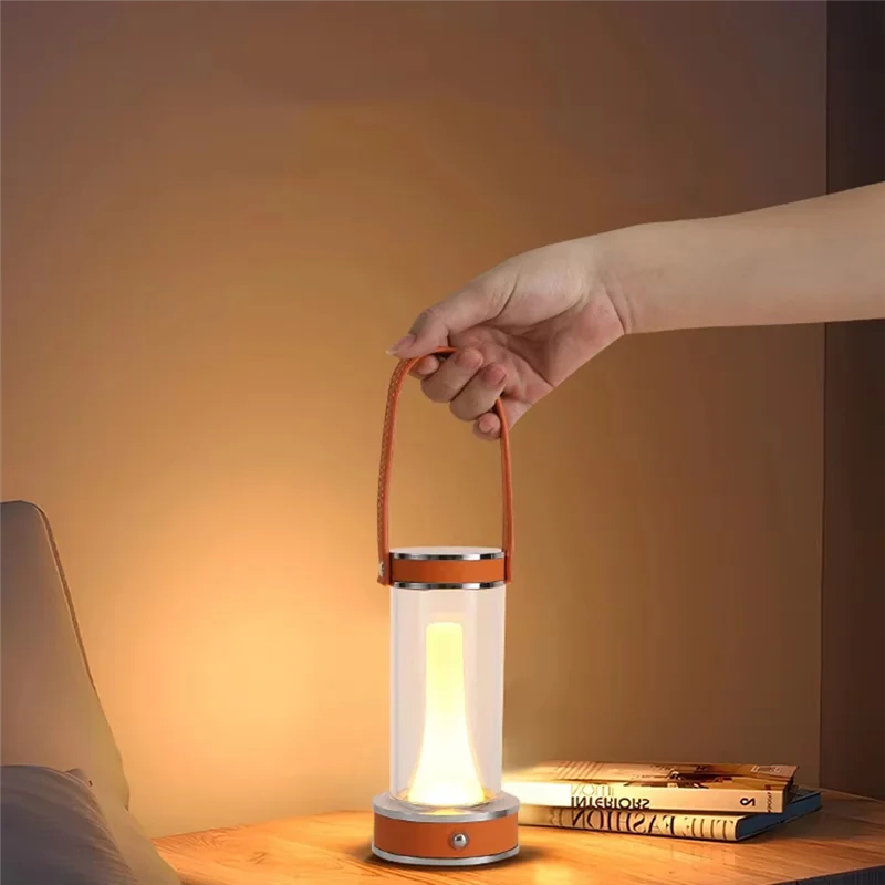 Lámpara de mesa LED recargable LICE, sensor táctil acrílico, luz ambiental, ideal para decoración de habitaciones y luz nocturna