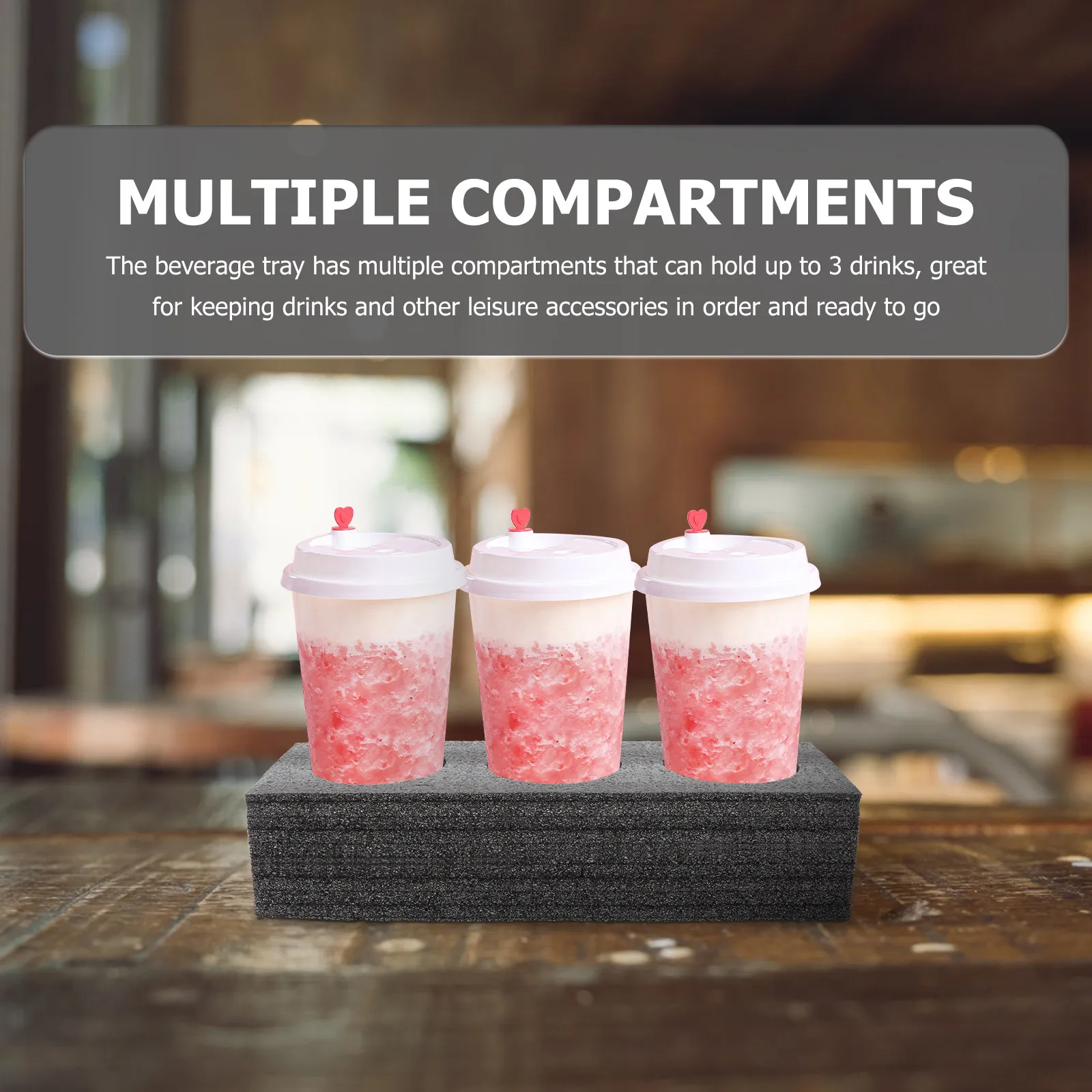 2Pcs Cup Tray Pearl Cotton Material Beverage Takeout Carrier Multi-Hole Cup Holder Drink Packing Tray Takeout Beverage Carrier