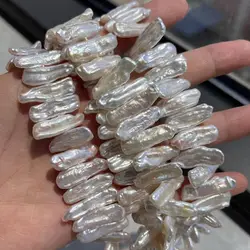 100% Freshwater Pearl Beads Long Stick Shape Natural Baroque Pearl Beads For Jewelry Making Bracelet DIY Necklace Accessories