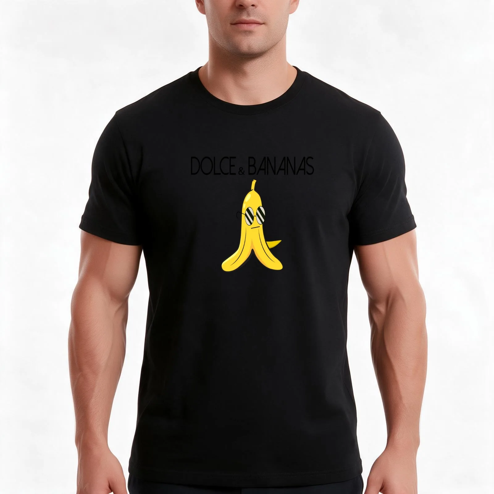 Dolce and Bananas T-Shirt Summer Casual Cotton Tee Oversized Streetwear Tops Vintage Graphic Print Loose Fit Short Sleeve