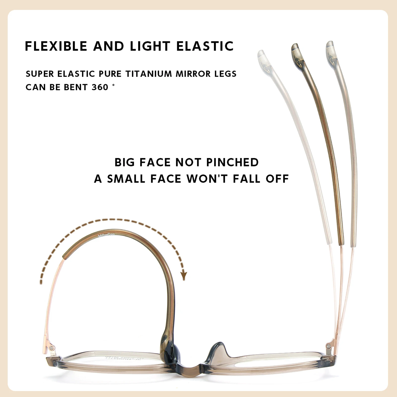 HONGMEI Geometric Pure Titanium Optical Prescription Eyeglasses Frames Optical Prescription Eyeglasses Frames For Men and Women