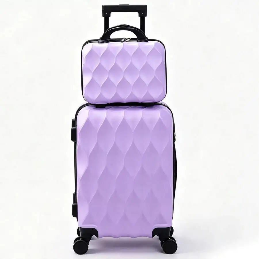 2-Piece Hardside Luggage Set, Spinner Suitcase With Matching ABS Carry On Suitcase , Lightweight Carry-On Travel Set With TSA Lo